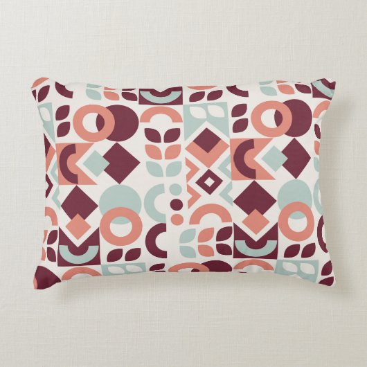 Scandinavian pattern design. Simple modern retro b アクセントクッション (正面)