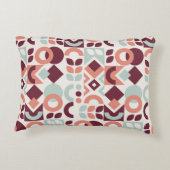 Scandinavian pattern design. Simple modern retro b アクセントクッション (裏面)