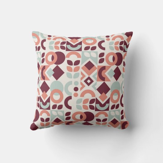 Scandinavian pattern design. Simple modern retro b クッション (裏面)
