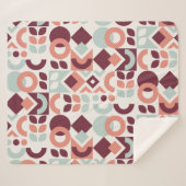 Scandinavian pattern design. Simple modern retro b シェルパブランケット (正面(横))