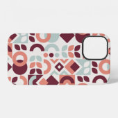 Scandinavian pattern design. Simple modern retro b iPhoneケース (裏面横)