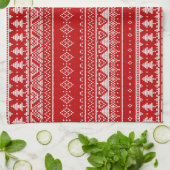 Scandinavian red jumper キッチンタオル (折り畳み)