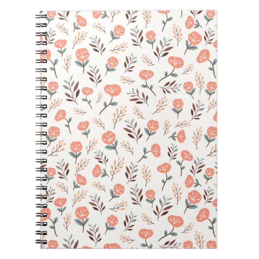 Scandinavian Red Poppies Notebook ノートブック (正面)