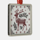 Scandinavian Reindeer Christmas Ornament メタルオーナメント (右)