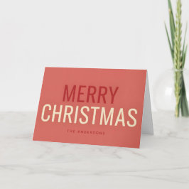 Scandinavian Retro Script Merry Christmas シーズンカード