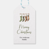 Scandinavian Sage Green Minimal Christmas Gift Tag ギフトタグ (裏面)