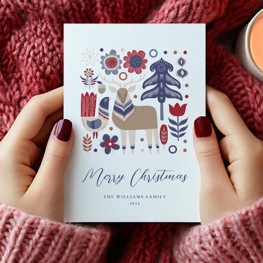 Scandinavian Scandi Christmas Holiday Card シーズンカード