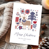 Scandinavian Scandi Christmas Holiday Card シーズンカード