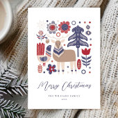 Scandinavian Scandi Christmas Holiday Card シーズンカード