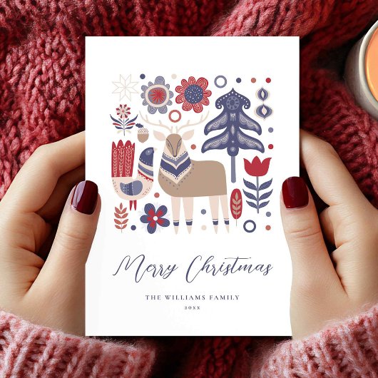 Scandinavian Scandi Christmas Holiday Card シーズンカード