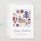 Scandinavian Scandi Christmas Holiday Card シーズンカード (正面)