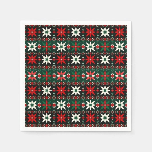 Scandinavian Selburose Christmas Edition 3 スタンダードカクテルナプキン (正面)