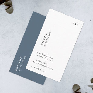 Scandinavian Smoke Blue Minimalist Simple Modern 名刺