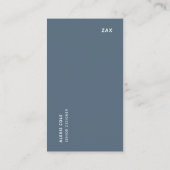 Scandinavian Smoke Blue Minimalist Simple Modern 名刺 (裏面)