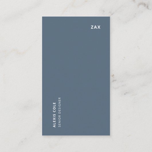 Scandinavian Smoke Blue Minimalist Simple Modern 名刺 (裏面)