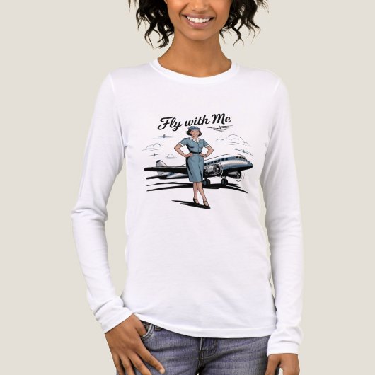 Scandinavian stewardess Long Sleeve Shirt トライブレンドＴシャツ (正面)