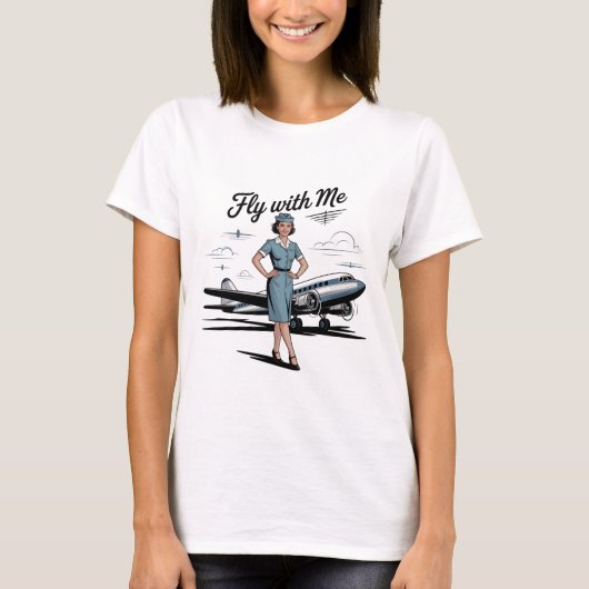 Scandinavian stewardess Womens Basic T-Shirt Tシャツ (正面)