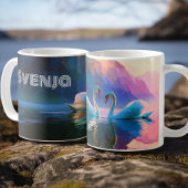 Scandinavian Swan Maiden - Norse Swan Symbol - コーヒーマグカップ