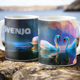 Scandinavian Swan Maiden - Norse Swan Symbol - コーヒーマグカップ