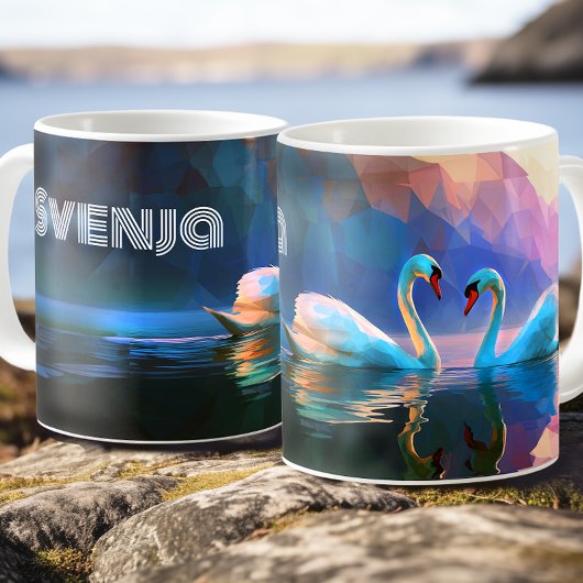 Scandinavian Swan Maiden - Norse Swan Symbol - コーヒーマグカップ