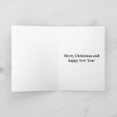 Scandinavian-themed Christmas card featuring cats サンキューカード (内部)