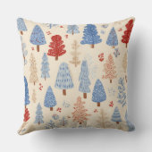 Scandinavian Winter Forest Pattern (1) クッション (裏面)