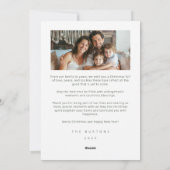 Scandinavian Winter Scene Snowmen Snowy Forest シーズンカード (裏面)