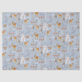 Scandinavian Woodland Animals Christmas Holiday 薄葉紙 (正面)