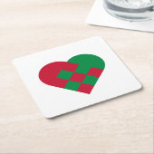 Scandinavian Yule Hear - Christmas Holiday - スクエアペーパーコースター (アングル)
