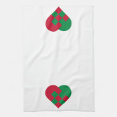 Scandinavian Yule Heart - Nordic Christmas Decor - キッチンタオル (縦)