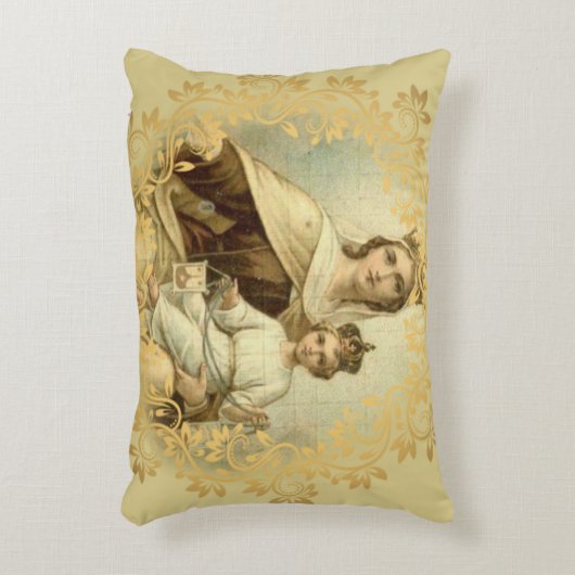 Scapularカルメル山のベビーイエス・キリストの私達の女性 アクセントクッション (正面(垂直))