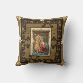 Scapularベビーイエス・キリストが付いているカルメル山の私達の女性 クッション (裏面)