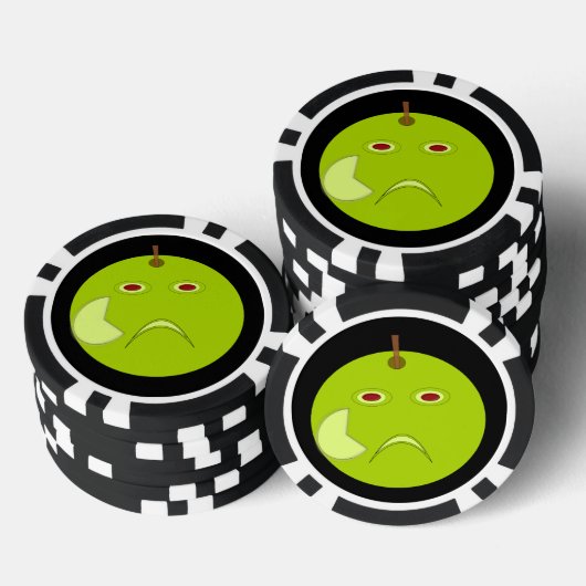 Scarハロウィーンの邪悪なリンゴ ポーカーチップ (積み重ね)
