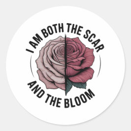 Scar & Bloom – Healing Rose Sticker ラウンドシール