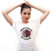 Scar & Bloom Minimalist Half-Rose Half-Scar Tシャツ