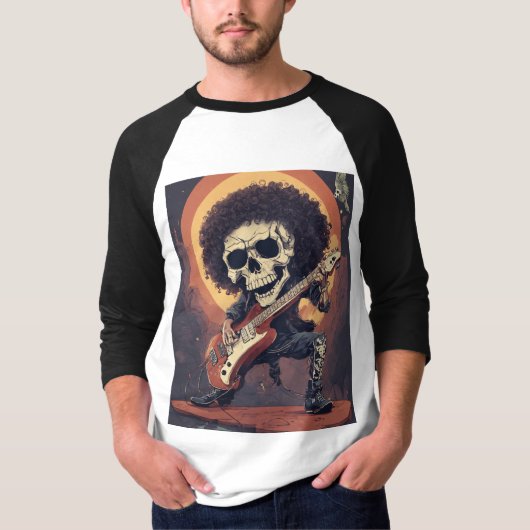 ScaralDesign #RabidSkull #ElectricGuitar #SkullArt Tシャツ (正面)