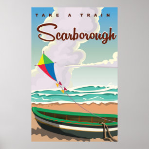 Scarborough beach travel poster ポスター