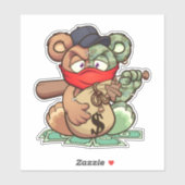 Scare Bear – 泥棒 シール (シート)