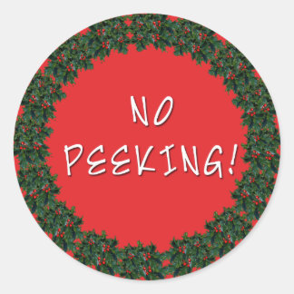 ScarebabyからのNO PEEK Christmas Giftステッカー ラウンドシール