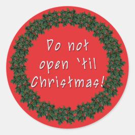 Scarebabyによるクリスマスステッカーを開かない ラウンドシール