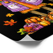 Scarecrow Autumn Fall Season Pumpkin Thanksgiving  ポスター (角)