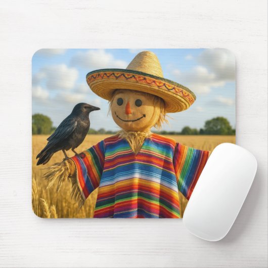 Scarecrow Wearing a Sombrero and Poncho マウスパッド (マウス)