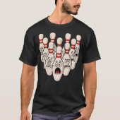 Scared Bowling Pins Tee For Bowler Bowling Joke St Tシャツ (正面)