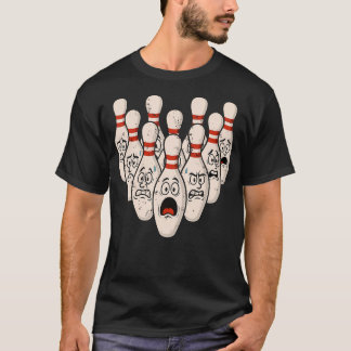 Scared Bowling Pins Tee For Bowler Bowling Joke St Tシャツ