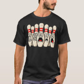Scared Bowling Pins Tee For Bowler Bowling Joke St Tシャツ (正面)