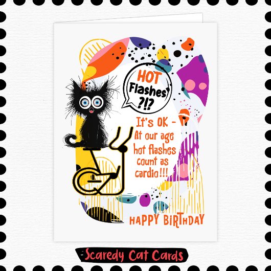 Scaredy Cat "ホットフラッシュ" 誕生日 カード