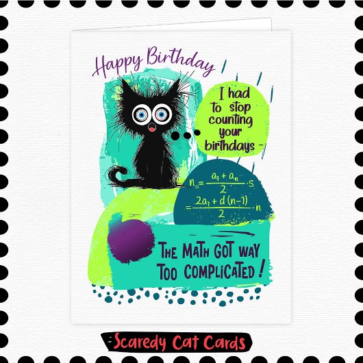 Scaredy Cat 高等数学 誕生日 カード