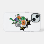 Scaredy Cat Halloween iPhone 15ケース (裏面横)