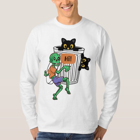 Scaredy Cat Halloween Tシャツ (正面)