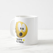 Scaredy Emoji Classic White Mug | 3D Character コーヒーマグカップ (正面左)